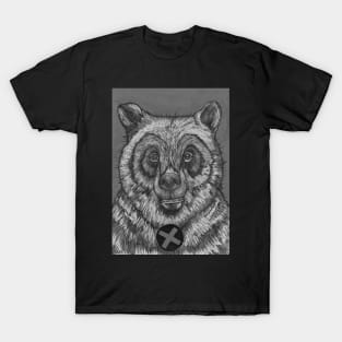 Black and white doodling bear T-Shirt